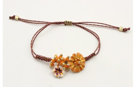 Pulser hilo micro driza color granate y oro con ma