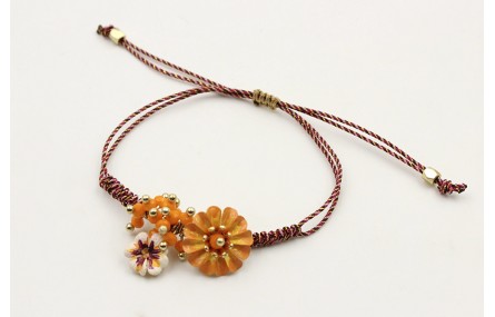 Pulser hilo micro driza color granate y oro con ma