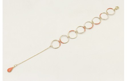 Pulsera de acero inoxidable con arandelas esmaltad