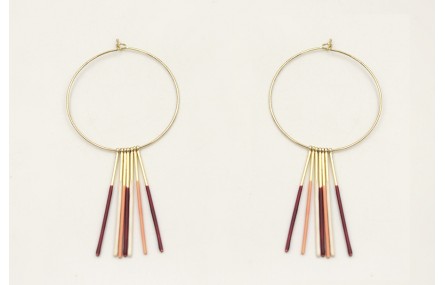 Pendientes acero inoxidable con aro grande y barri