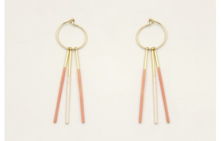 Pendientes acero inoxidable con aro pequeño y barr