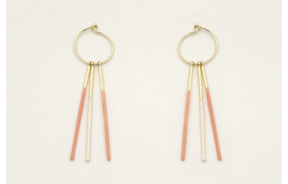 Pendientes acero inoxidable con aro pequeño y barr