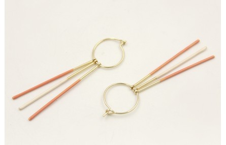 Pendientes acero inoxidable con aro pequeño y barr