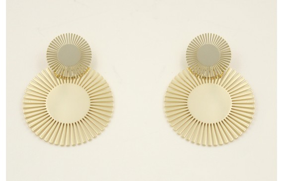 Pendientes sol de acero inoxidable. Largo 5cm.