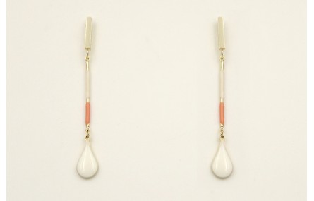 Pendientes de acero inoxidable con perno rectangul