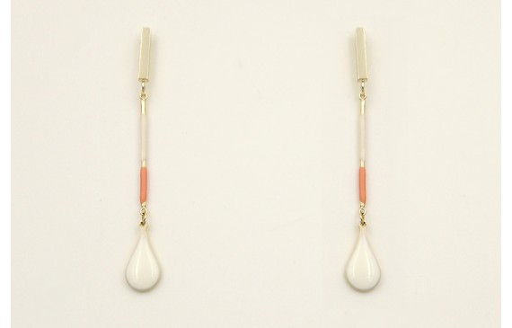 Pendientes de acero inoxidable con perno rectangul