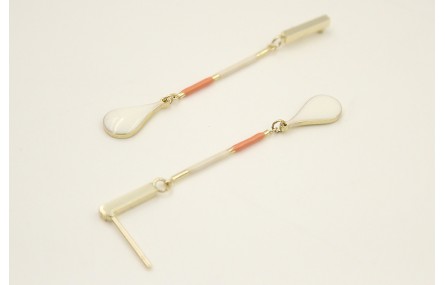 Pendientes de acero inoxidable con perno rectangul