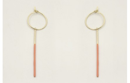 Pendientes acero inoxidable con aro pequeño y barr