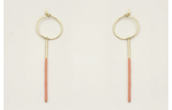 Pendientes acero inoxidable con aro pequeño y barr