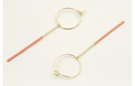 Pendientes acero inoxidable con aro pequeño y barr