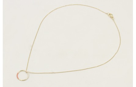 Solitario de acero inoxidable con cadena de eslabó