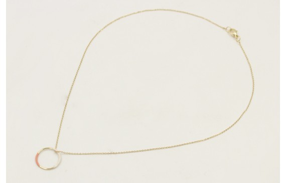 Solitario de acero inoxidable con cadena de eslabó