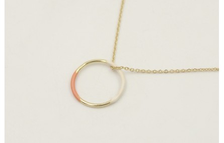 Solitario de acero inoxidable con cadena de eslabó