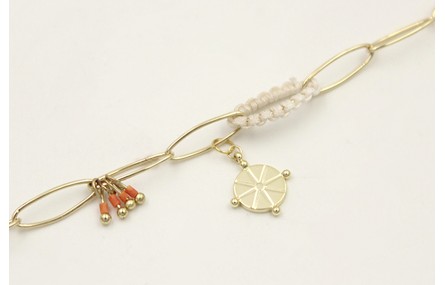 Pulsera acero inoxidable de cadena eslabón ovalado