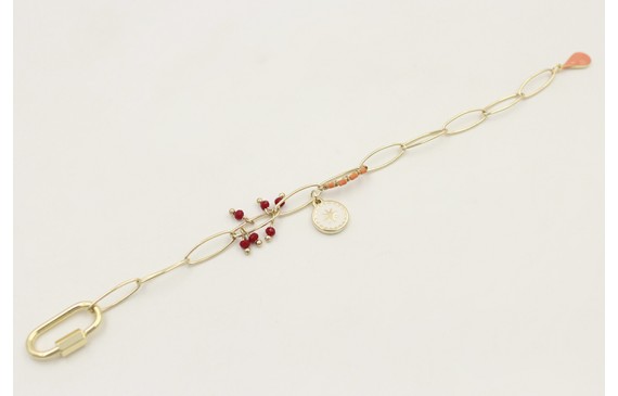 Pulsera acero inoxidable de cadena eslabón ovalado