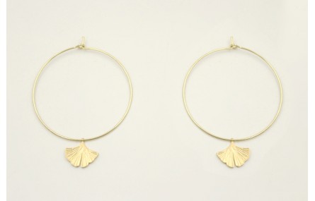 Pendinetes acero inoxidable de aros grandes con co