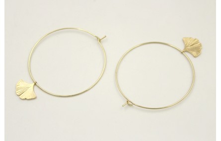 Pendinetes acero inoxidable de aros grandes con co