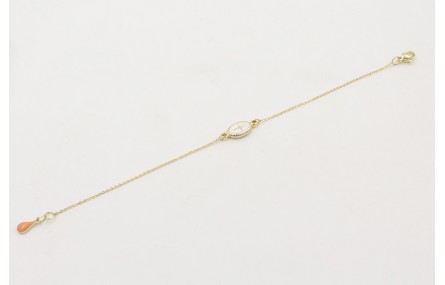 Pulsera de acero inoxidable con cadena de eslabón 