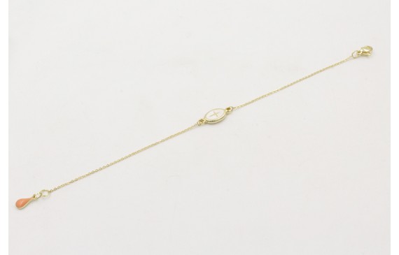 Pulsera de acero inoxidable con cadena de eslabón 