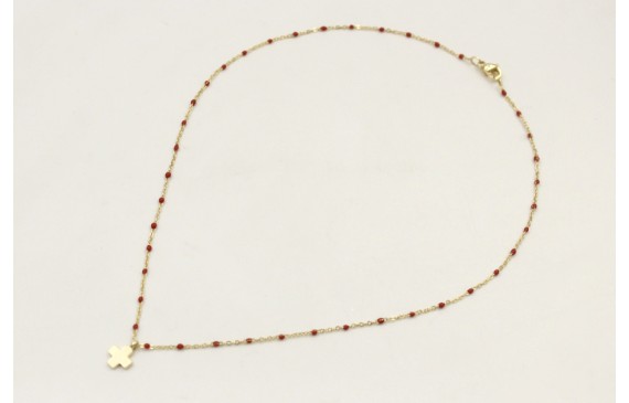 Solitario acero inoxidable cadena eslabón pequeño 