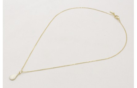 Solitario de acero inoxidable con cadena de eslabó