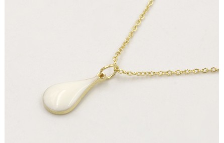 Solitario de acero inoxidable con cadena de eslabó