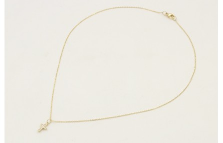 Solitario de acero inoxidable con cadena de eslabó