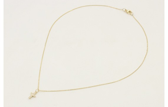 Solitario de acero inoxidable con cadena de eslabó