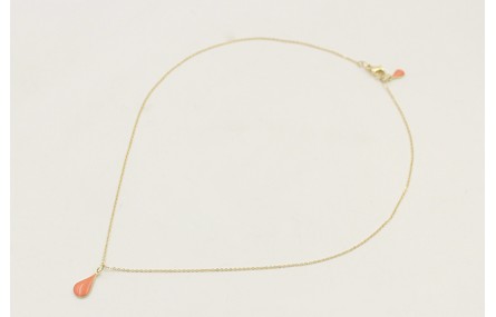 Solitario de acero inoxidable con cadena de eslabó