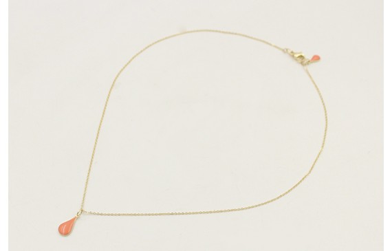 Solitario de acero inoxidable con cadena de eslabó