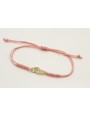 Pulsera hilo color rosa palo con nudo serpiente y 