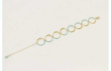 Pulsera de acero inoxidable con arandelas esmaltad