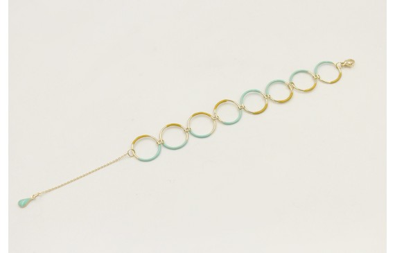 Pulsera de acero inoxidable con arandelas esmaltad