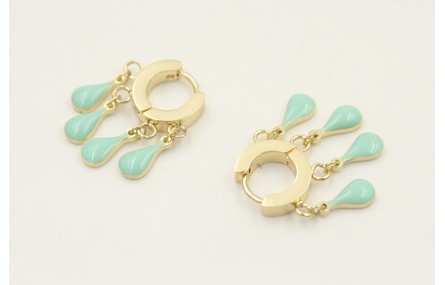 Pendientes acero inoxidable con cierre de arandela