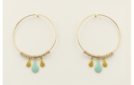 Pendientes acero inoxidable aro cerrado forrado co