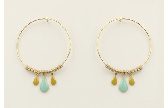 Pendientes acero inoxidable aro cerrado forrado co