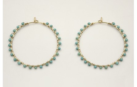 Pendientes acero inoxidable aros grandes forrados 