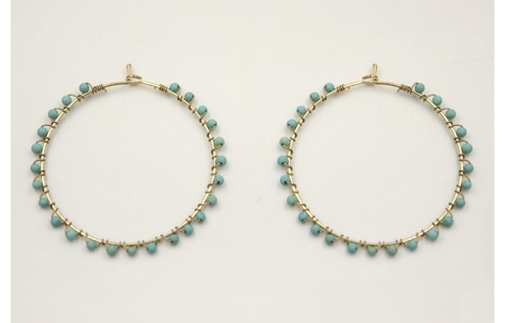 Pendientes acero inoxidable aros grandes forrados 