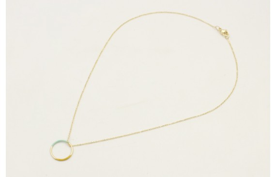 Solitario de acero inoxidable con cadena de eslabó