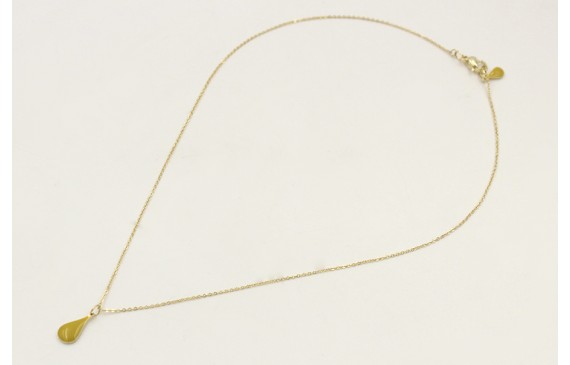 Solitario de acero inoxidable con cadena de eslabó