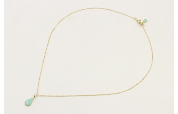 Solitario de acero inoxidable con cadena de eslabó