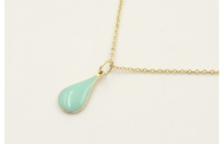 Solitario de acero inoxidable con cadena de eslabó