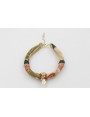 Pulsera seda natural mostaza y lazo tubo kimono ve