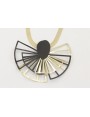Collar cadena tira dorada mate con láminas abanico