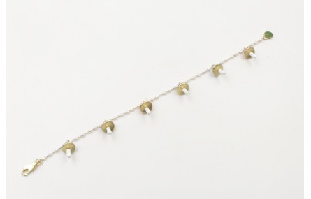 Pulsera de cadena con microperlas con colgante de 