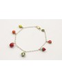 Pulsera de cadena con microperlas con colgantes de