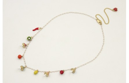 Colgante de cadena de microperlas, con cadena alar