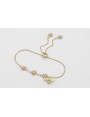 Pulsera regulable de cadena eslabones planos oro m