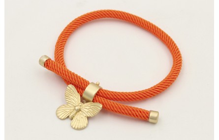 Pulsera regulable de cordón trenzado retorcido col