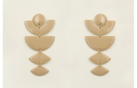 Pendientes con perno de círculo y piezas geométric